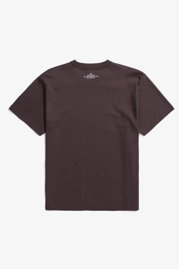 Norse Projects T-SHIRTS^Holger Organic Interlock Tower Print T-Shirt Wine Red