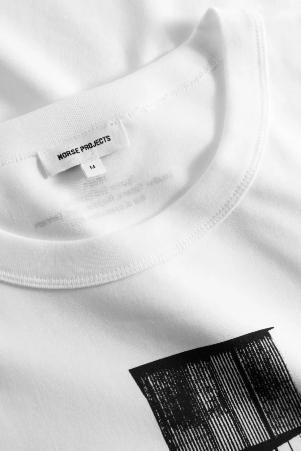 Norse Projects T-SHIRTS^Holger Organic Interlock Tower Print T-Shirt White