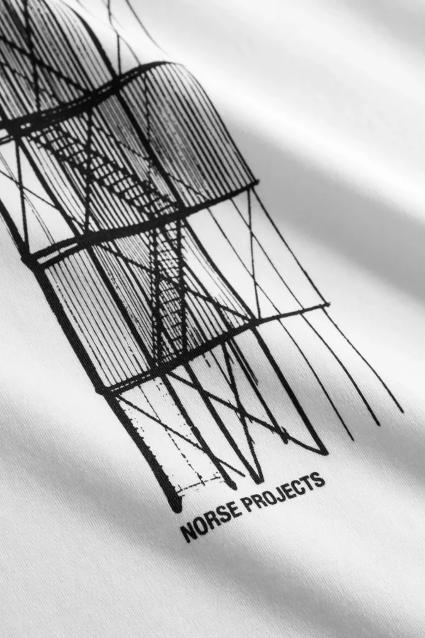 Norse Projects T-SHIRTS^Holger Organic Interlock Tower Print T-Shirt White