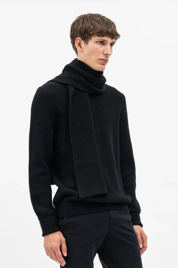 Norse Projects ACCESSORIES^Jannik Merino Rib Scarf Black