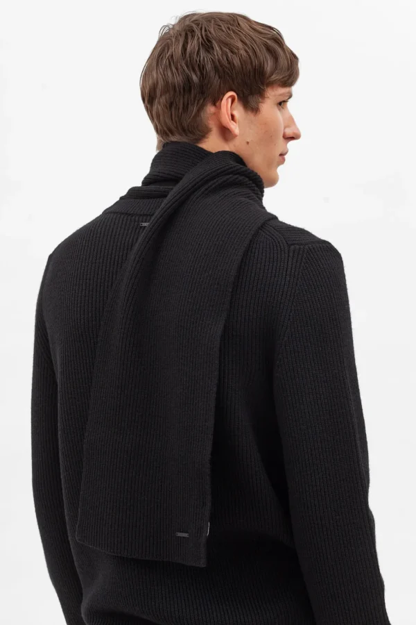 Norse Projects ACCESSORIES^Jannik Merino Rib Scarf Black