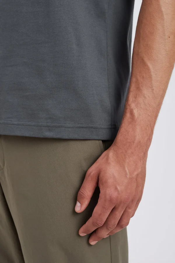 Norse Projects T-SHIRTS^Johannes Organic Bucket Hat Print T-shirt Magnet Grey