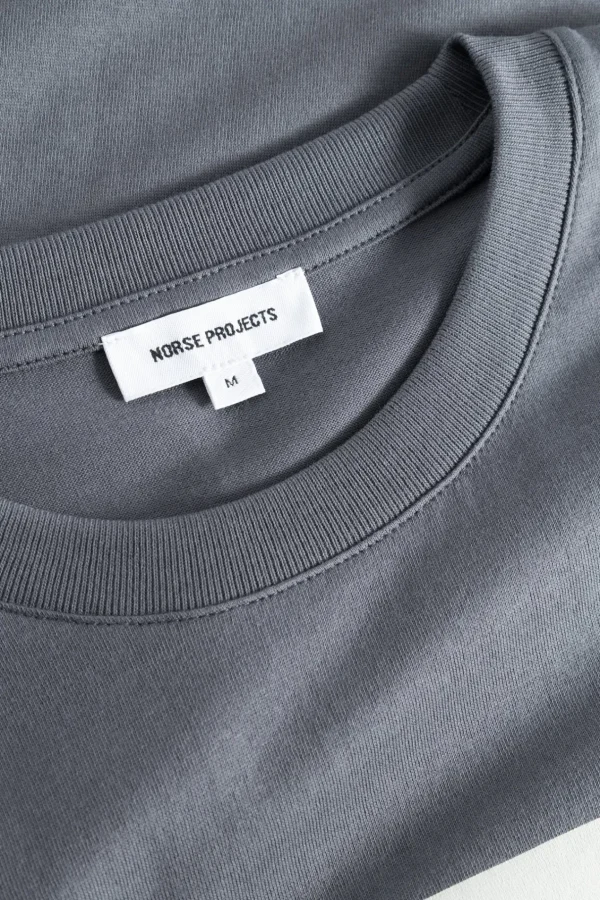 Norse Projects T-SHIRTS^Johannes Organic Bucket Hat Print T-shirt Magnet Grey