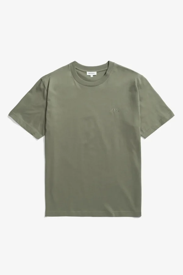 Norse Projects T-SHIRTS^Johannes Organic NORSE Logo T-shirt Sediment Green
