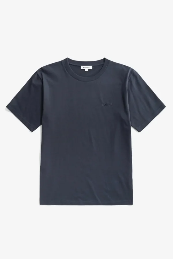 Norse Projects T-SHIRTS^Johannes Organic NORSE Logo T-shirt Dark Navy