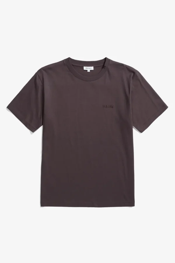Norse Projects T-SHIRTS^Johannes Organic NORSE Logo T-shirt Wine Red