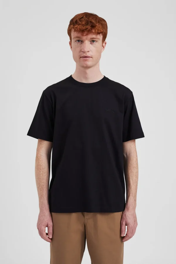 Norse Projects T-SHIRTS^Johannes Organic NORSE Logo T-shirt Black