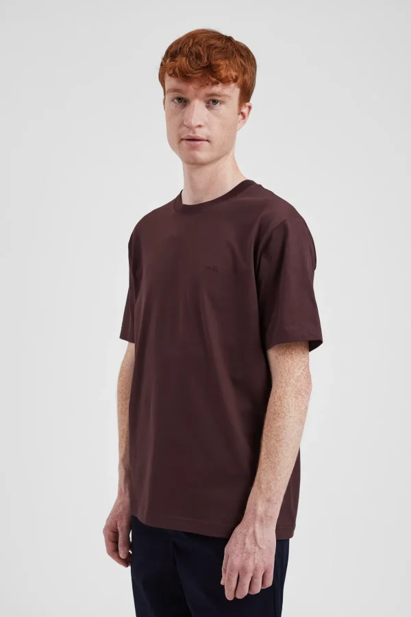Norse Projects T-SHIRTS^Johannes Organic NORSE Logo T-shirt Wine Red
