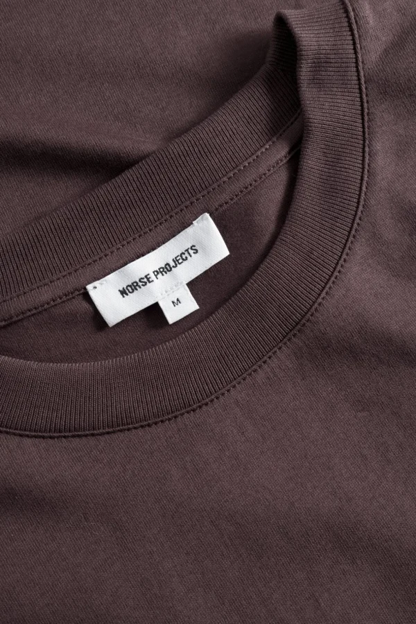 Norse Projects T-SHIRTS^Johannes Organic NORSE Logo T-shirt Wine Red