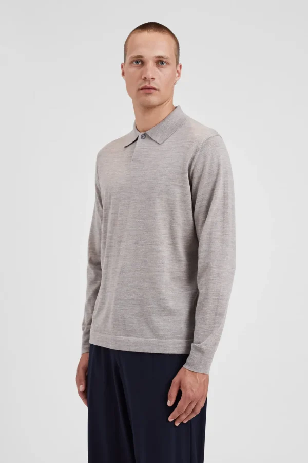 Norse Projects KNITWEAR^Jon Tech Merino LS Polo Sand