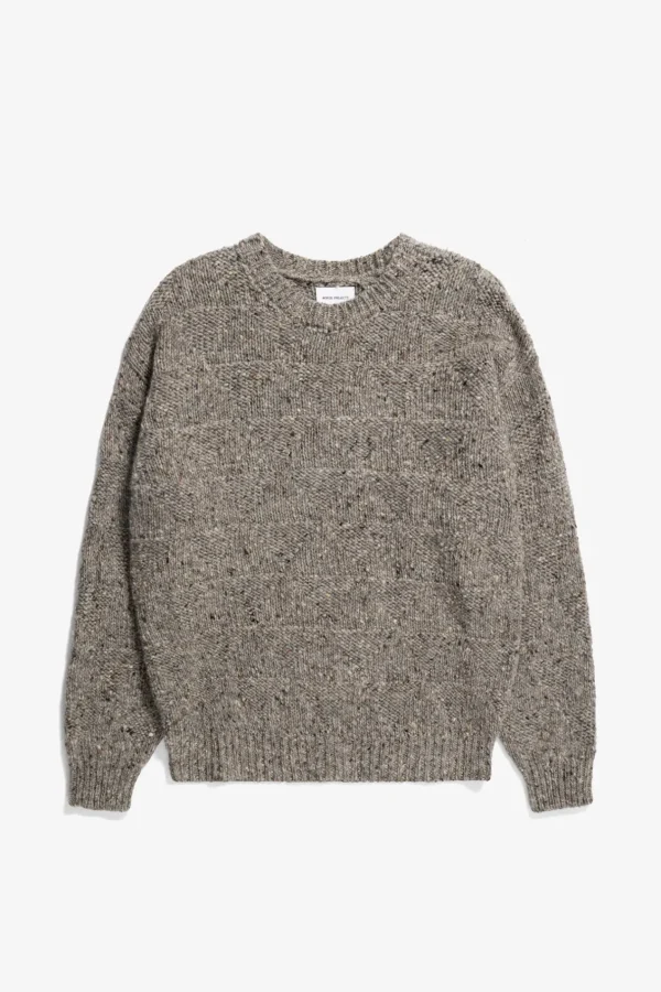 Norse Projects KNITWEAR^Jonas Donegal Diamond Sweater Grey Melange