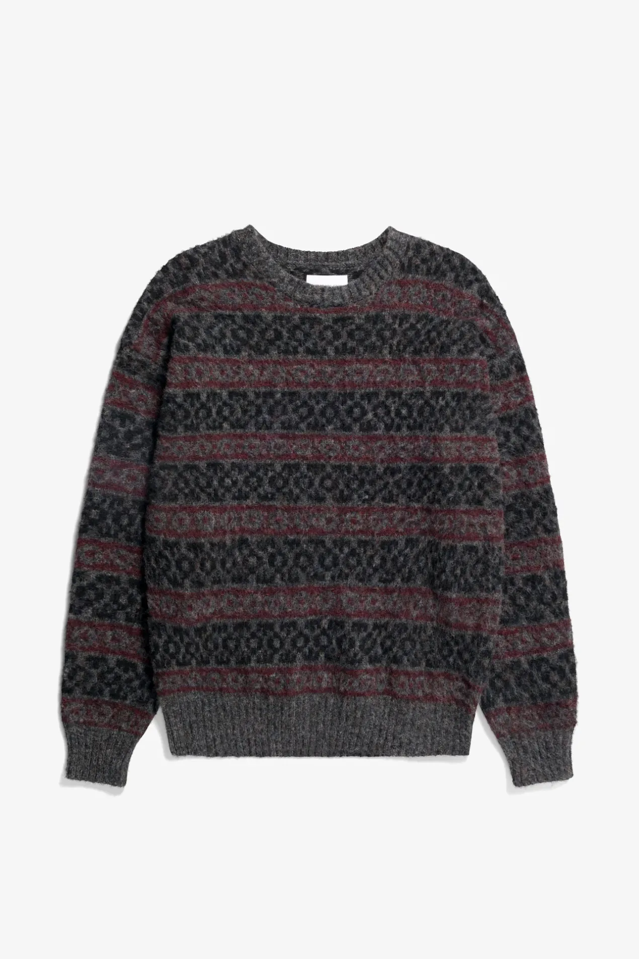 jonas_scottish_lambswool_fair_isle_sweater_0.webp Norse Projects KNITWEAR^Jonas Scottish Lambswool Fair Isle Sweater Charcoal Grey