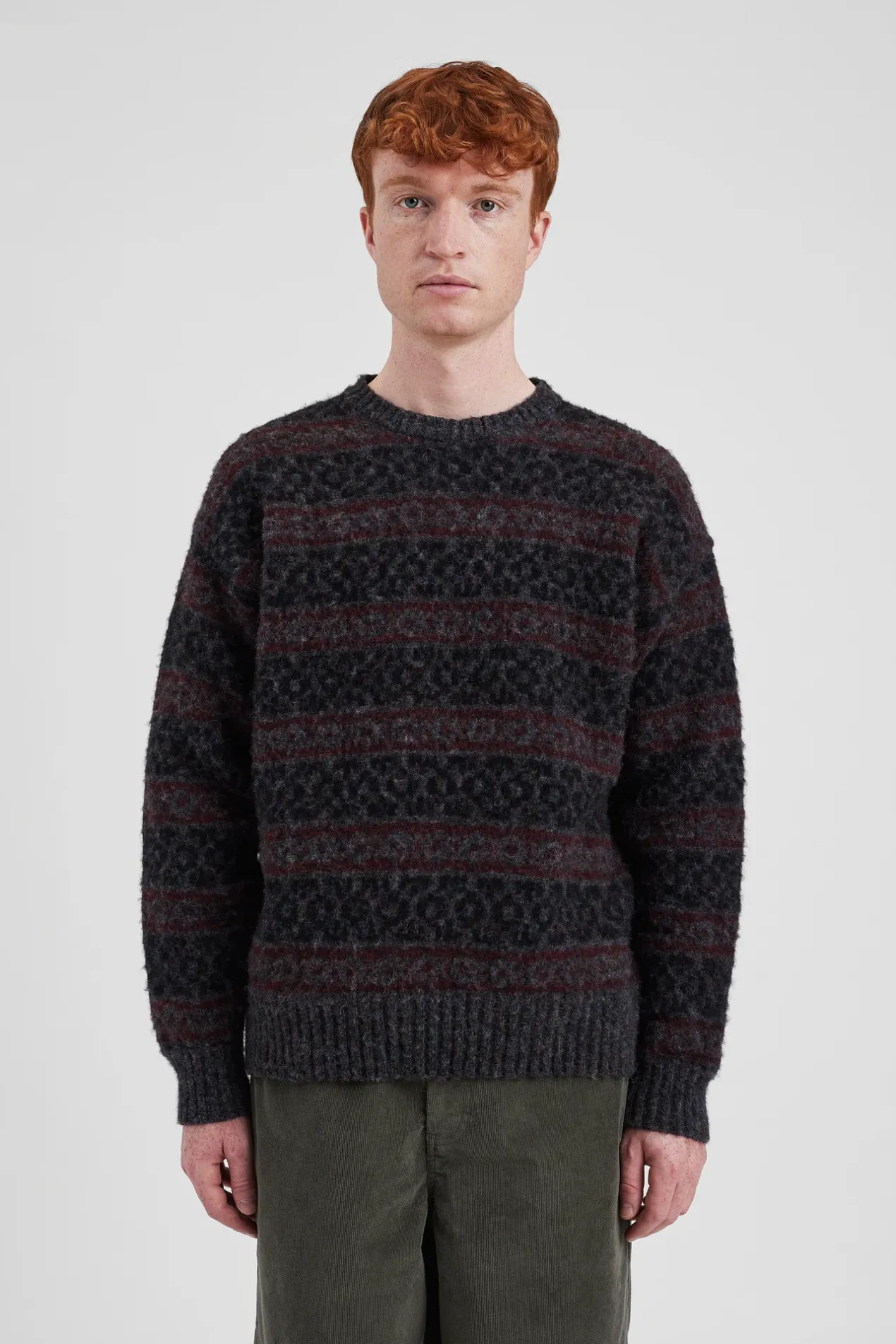 jonas_scottish_lambswool_fair_isle_sweater_2.webp Norse Projects KNITWEAR^Jonas Scottish Lambswool Fair Isle Sweater Charcoal Grey