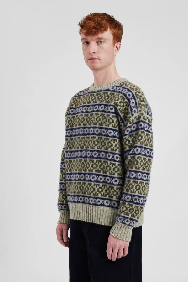 Norse Projects KNITWEAR^Jonas Scottish Lambswool Fair Isle Sweater Elm