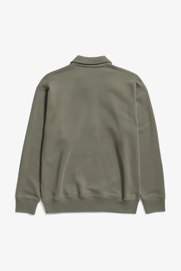 Norse Projects SWEATSHIRTS^Ketel Relaxed Organic NORSE Logo Half Zip Sediment Green