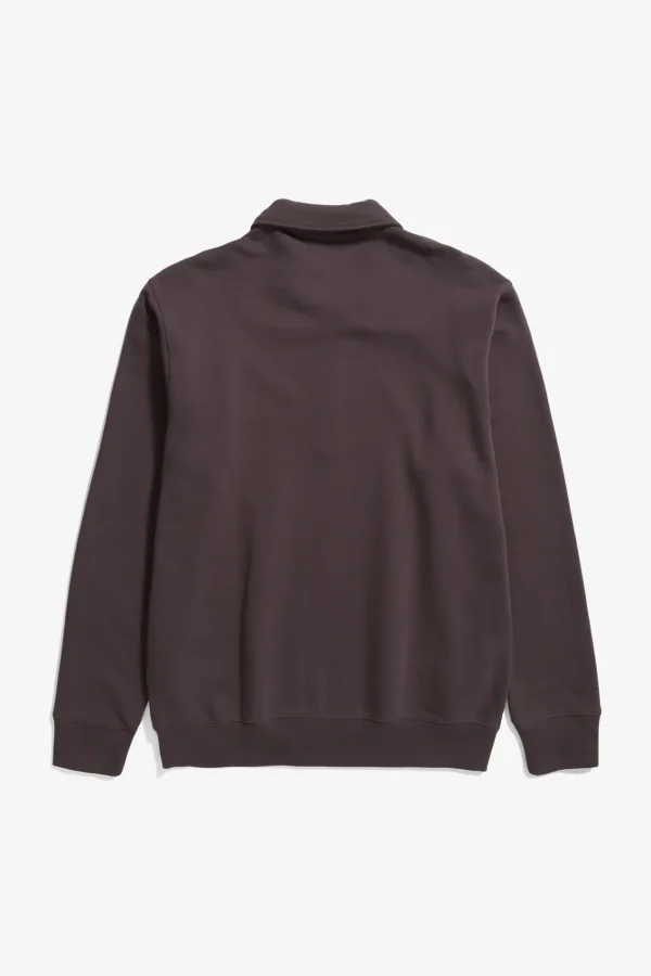 Norse Projects SWEATSHIRTS^Ketel Relaxed Organic NORSE Logo Half Zip Wine Red