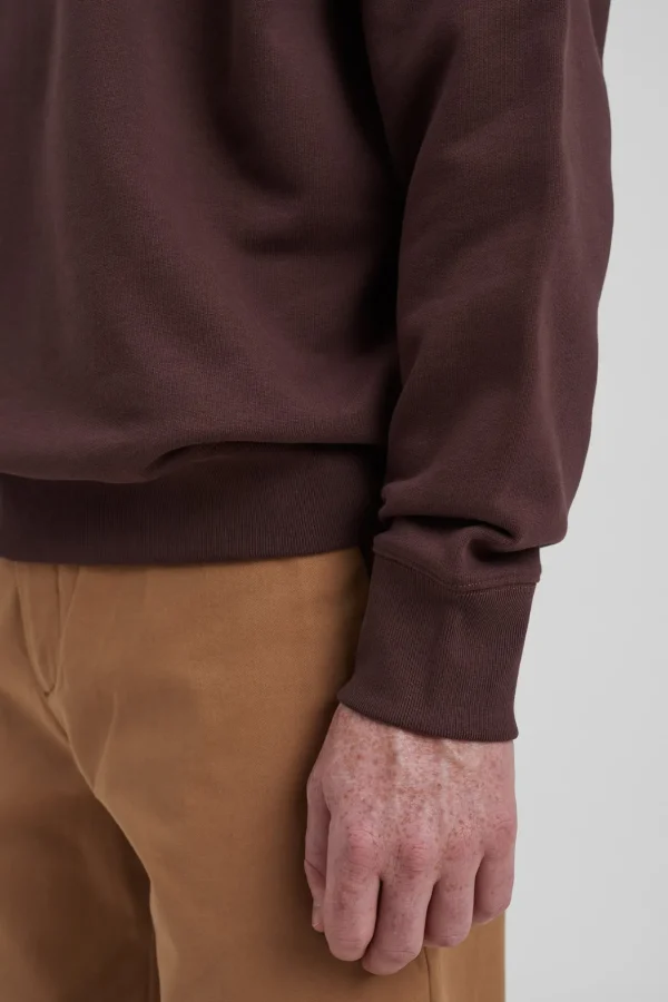 Norse Projects SWEATSHIRTS^Ketel Relaxed Organic NORSE Logo Half Zip Wine Red