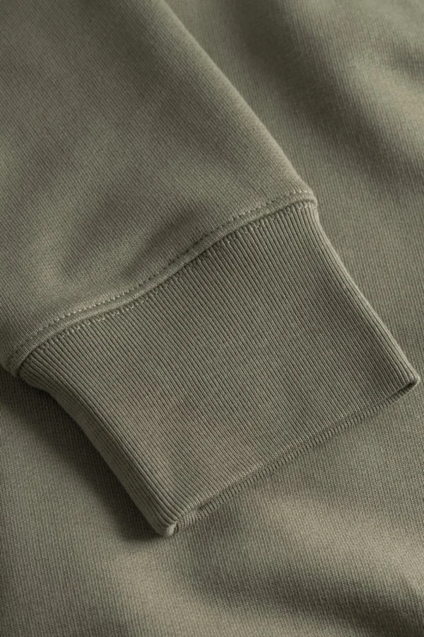 Norse Projects SWEATSHIRTS^Ketel Relaxed Organic NORSE Logo Half Zip Sediment Green