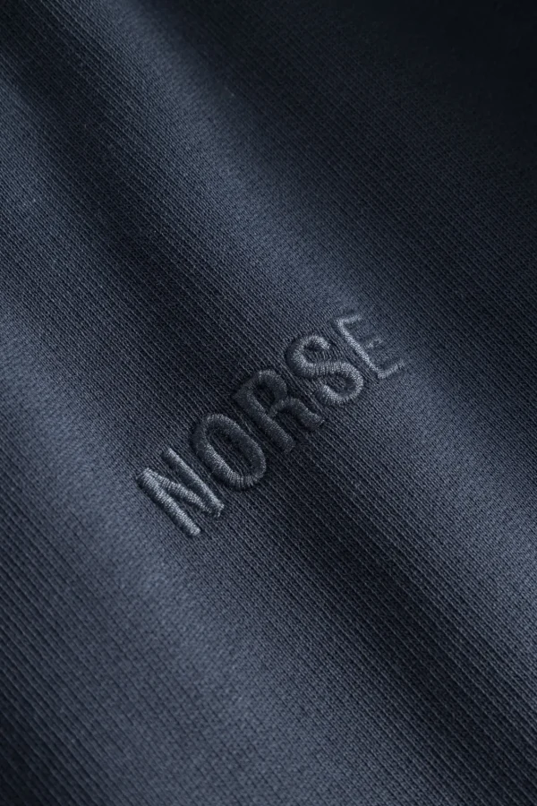 Norse Projects SWEATSHIRTS^Ketel Relaxed Organic NORSE Logo Half Zip Dark Navy