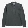 Norse Projects KNITWEAR^Kian Merino Cotton Milano Polo Dark Grey Melange