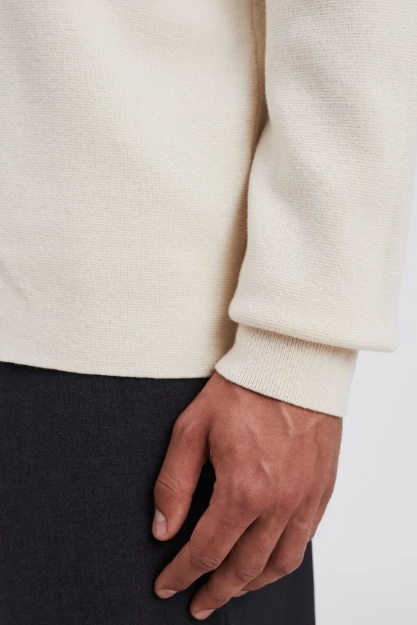 Norse Projects KNITWEAR^Kian Merino Cotton Milano Polo Enamel White