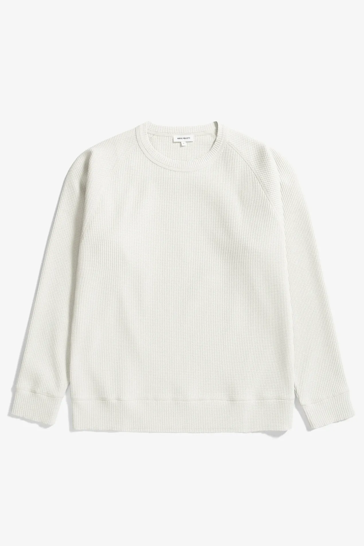 kristian_relaxed_tech_waffle_sweater_0.webp Norse Projects SWEATSHIRTS^Kristian Relaxed Tech Waffle Sweater Lucid White