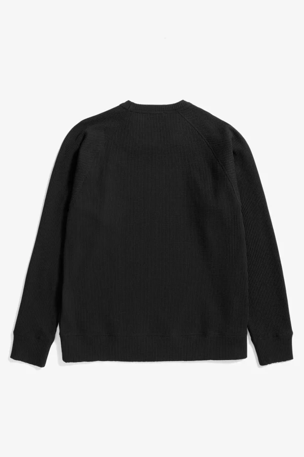 Norse Projects SWEATSHIRTS^Kristian Relaxed Tech Waffle Sweater Black