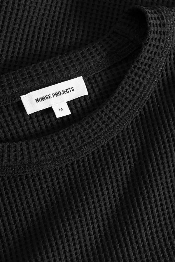 Norse Projects SWEATSHIRTS^Kristian Relaxed Tech Waffle Sweater Black