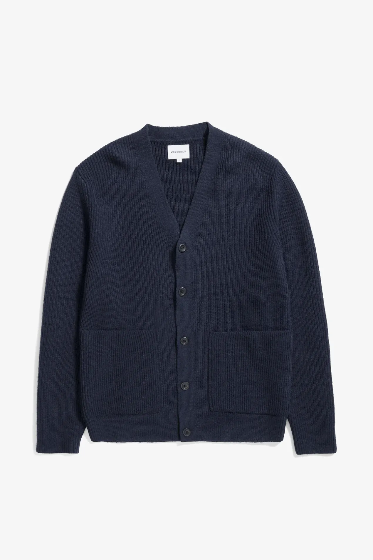 loki_wool_cotton_rib_cardigan_0-1.webp Norse Projects KNITWEAR^Loki Wool Cotton Rib Cardigan Dark Navy
