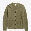Norse Projects KNITWEAR^Loki Wool Cotton Rib Cardigan Sitka Green