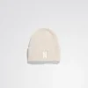 Norse Projects BEANIES^Merino Lambswool Rib N Logo Beanie Oatmeal