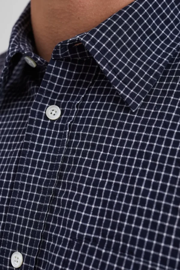 Norse Projects SHIRTING^Mo Check Oversized Shirt Dark Navy