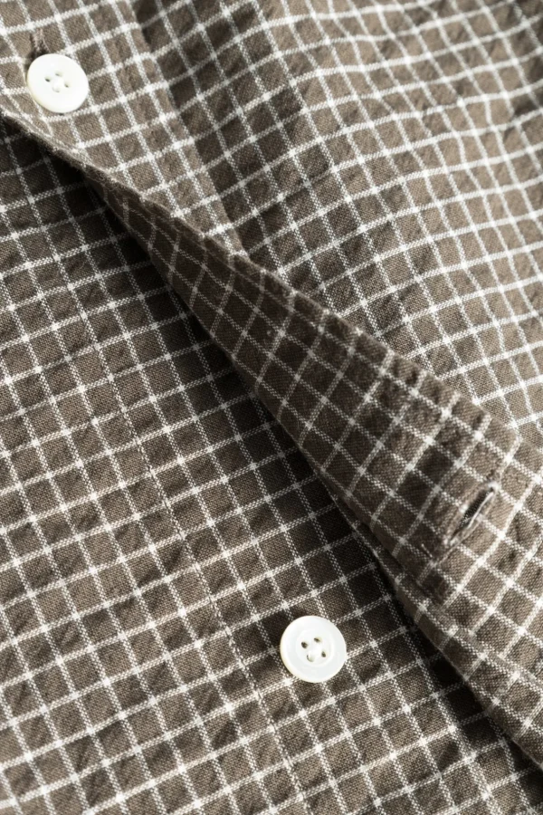 Norse Projects SHIRTING^Mo Check Oversized Shirt Taupe