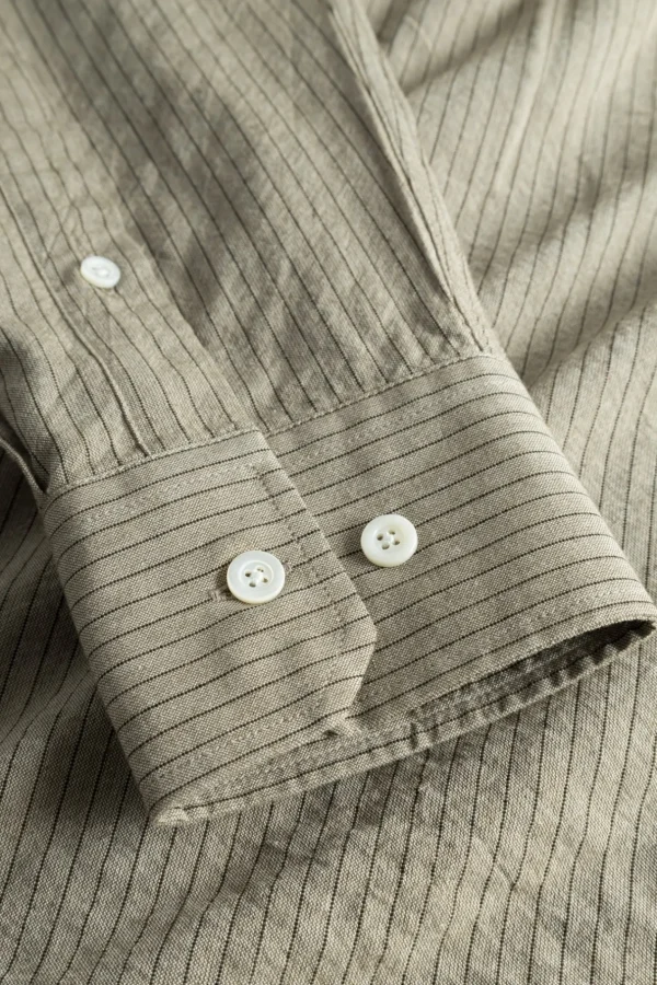Norse Projects SHIRTING^Mo Oversized Striped Shirt Clay