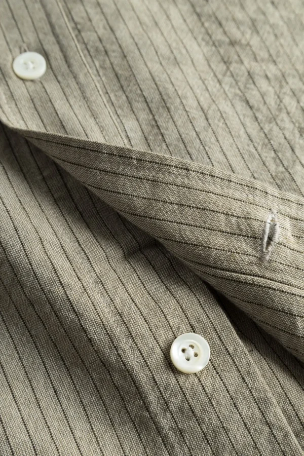 Norse Projects SHIRTING^Mo Oversized Striped Shirt Clay