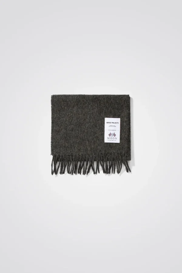 Norse Projects ACCESSORIES^Moon Lambswool Scarf Charcoal Melange
