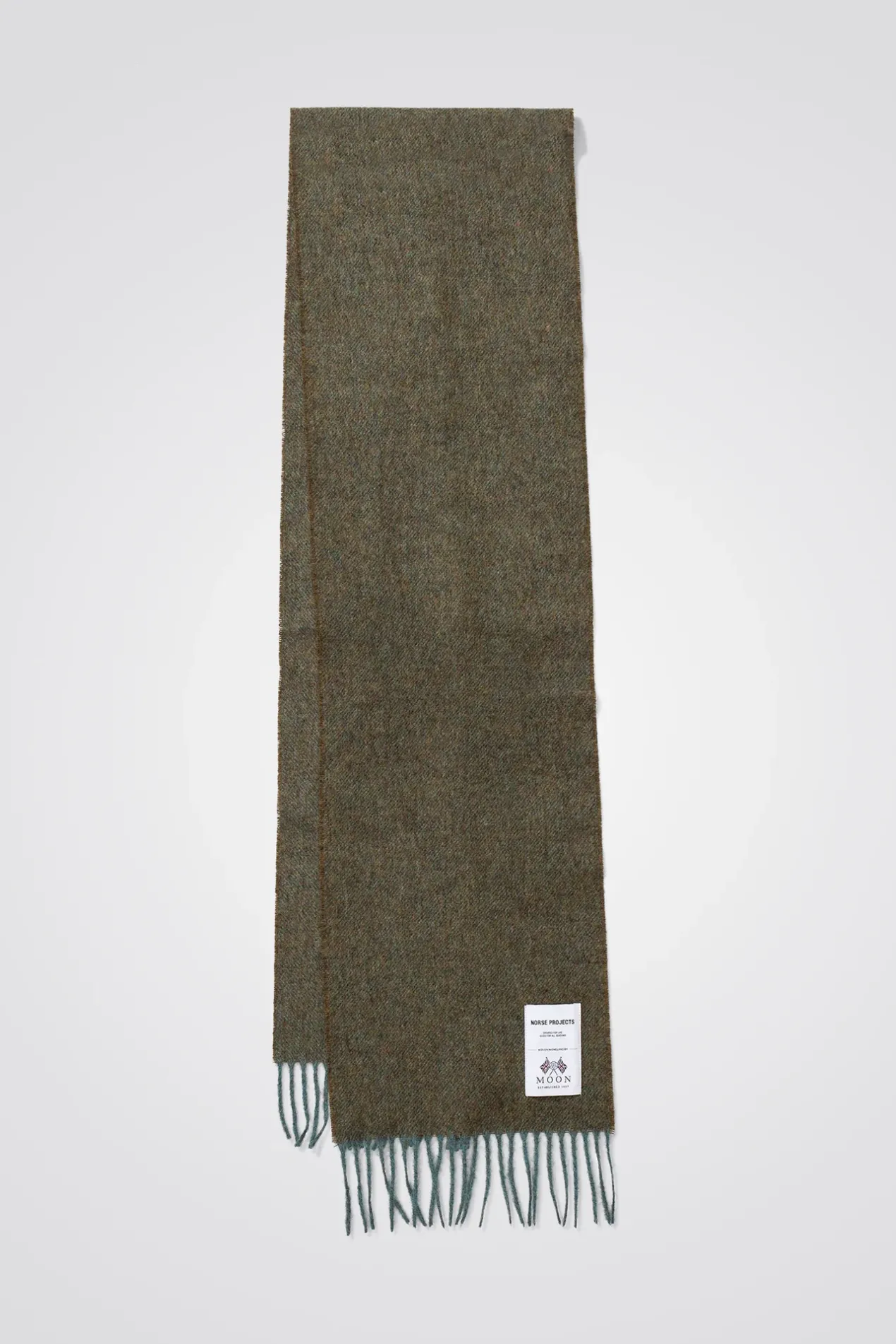 moon_lambswool_scarf_1.webp Norse Projects ACCESSORIES^Moon Lambswool Scarf Linden Green