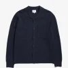Norse Projects KNITWEAR^Nicolai Merino Cotton Milano Jacket Dark Navy