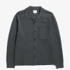 Norse Projects KNITWEAR^Nicolai Merino Cotton Milano Jacket Dark Grey Melange