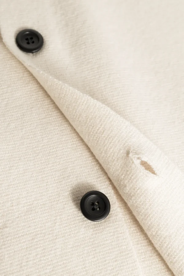 Norse Projects KNITWEAR^Nicolai Merino Cotton Milano Jacket Enamel White