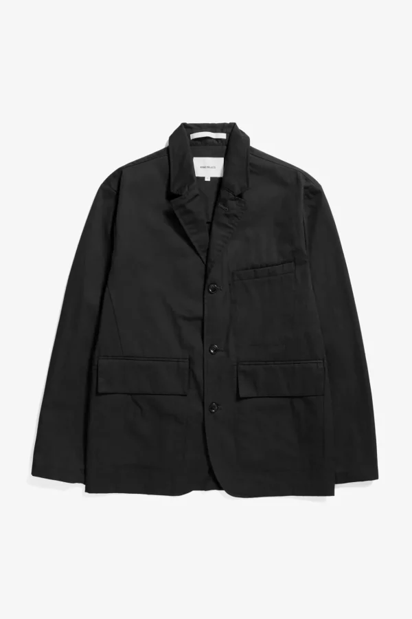 Norse Projects OVERSHIRTS | OUTERWEAR^Nilas Fine Broken Twill Work Jacket Black