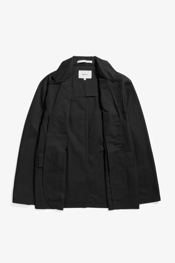 Norse Projects OVERSHIRTS | OUTERWEAR^Nilas Fine Broken Twill Work Jacket Black
