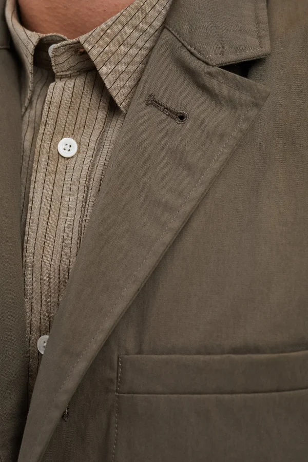 Norse Projects OVERSHIRTS | OUTERWEAR^Nilas Fine Broken Twill Work Jacket Sediment Green