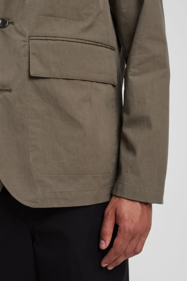 Norse Projects OVERSHIRTS | OUTERWEAR^Nilas Fine Broken Twill Work Jacket Sediment Green