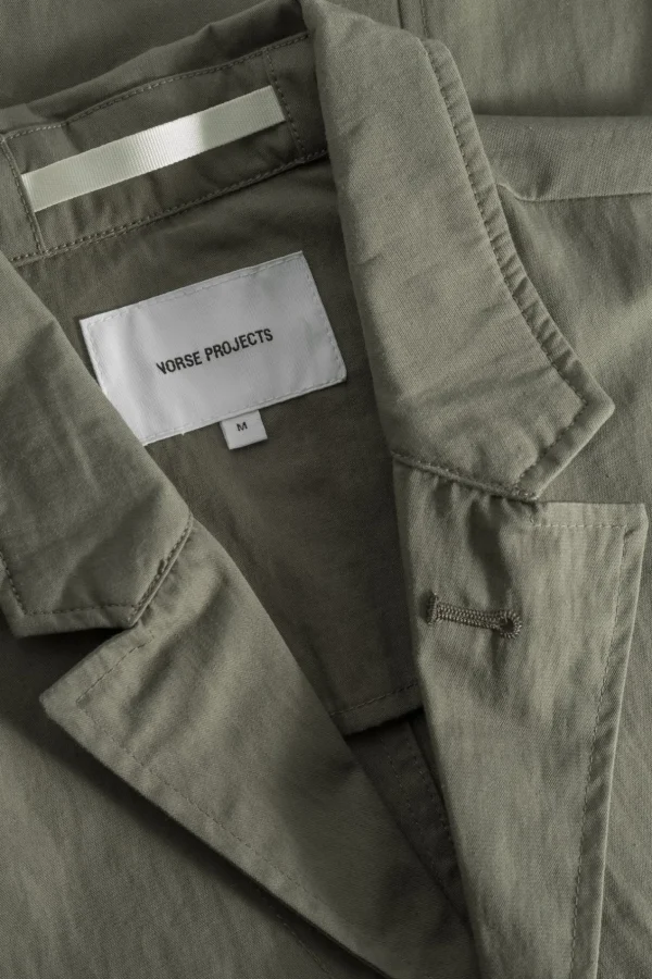 Norse Projects OVERSHIRTS | OUTERWEAR^Nilas Fine Broken Twill Work Jacket Sediment Green