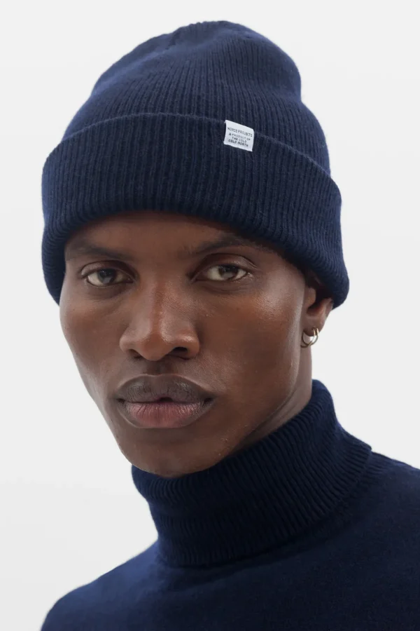Norse Projects BEANIES^Norse Beanie Dark Navy