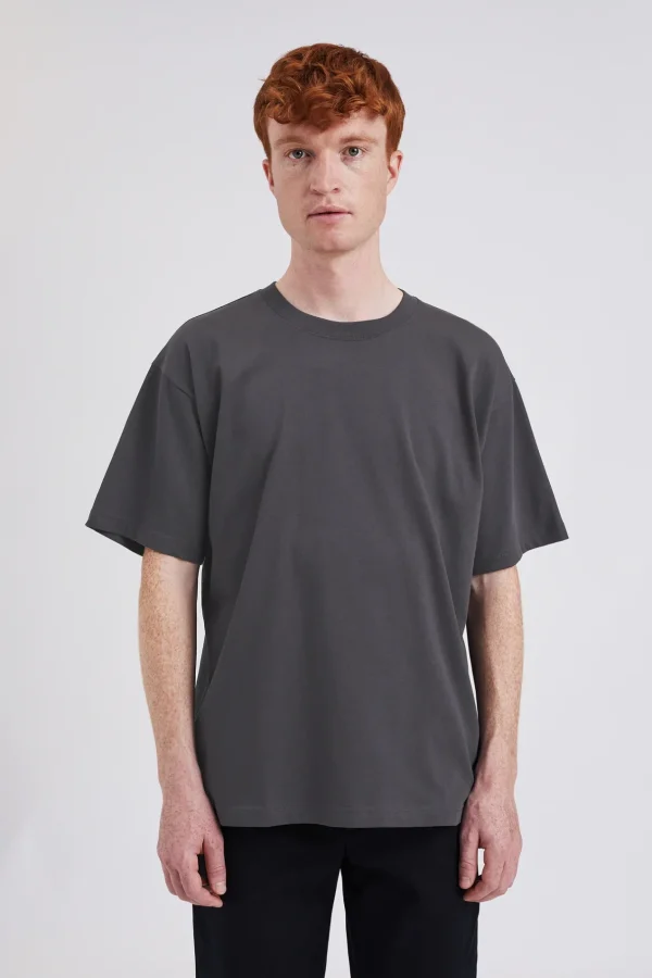 Norse Projects T-SHIRTS^Norse Standard Heavy Loose T-shirt Slate Grey