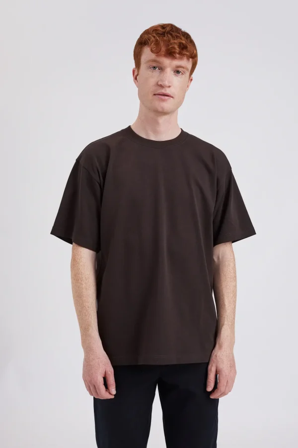 Norse Projects T-SHIRTS^Norse Standard Heavy Loose T-shirt Espresso