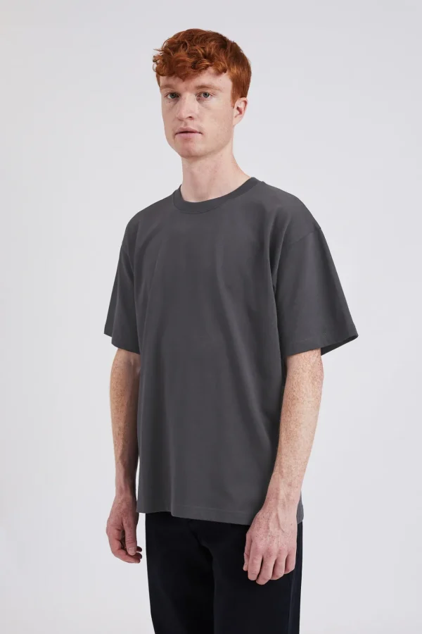 Norse Projects T-SHIRTS^Norse Standard Heavy Loose T-shirt Slate Grey