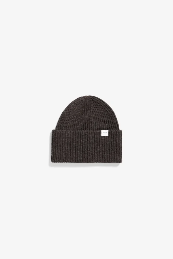Norse Projects BEANIES^Norse Standard Merino Lambswool Beanie Heathland Brown